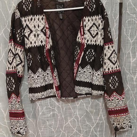 Billabong Last Horizon Boho Tribal Quilted Jacket - Picture 3 of 3